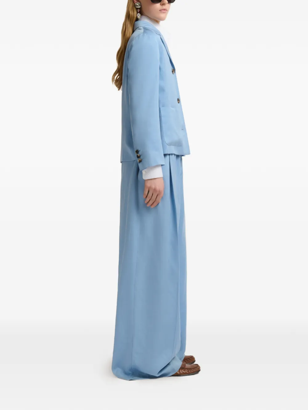 Marni Patch-pocket Single-breasted Jacket - Blue 