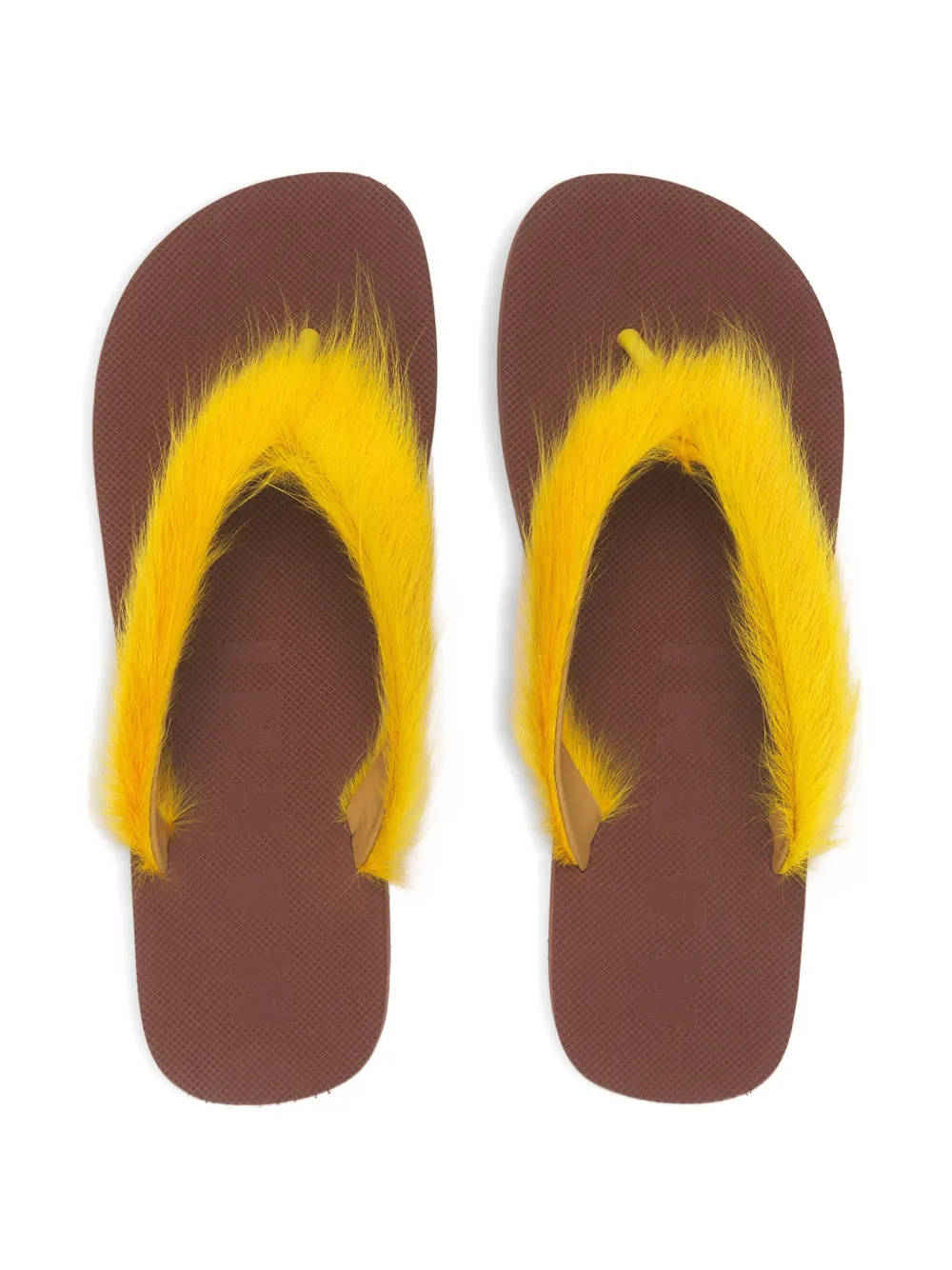 Marni Teenslippers met voetbed Geel