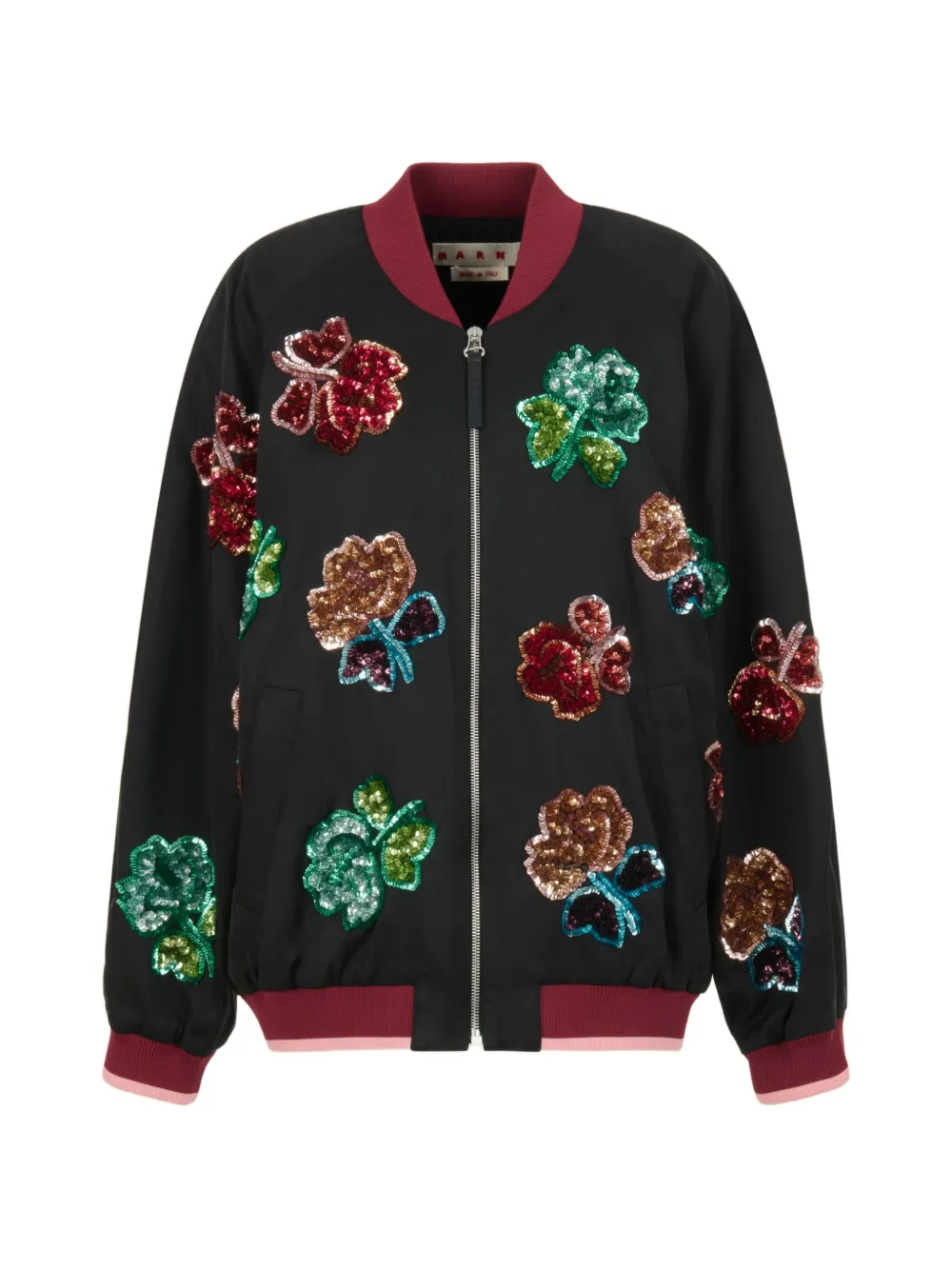 Marni Bomber con paillettes - Nero