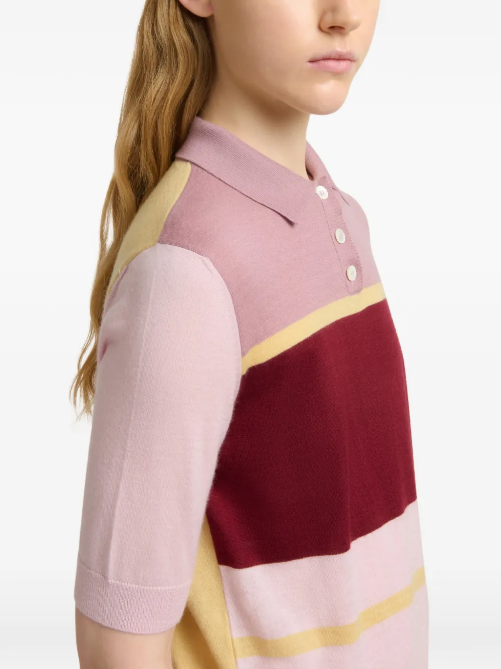 Marni Gestreept blouse met colourblocking Roze