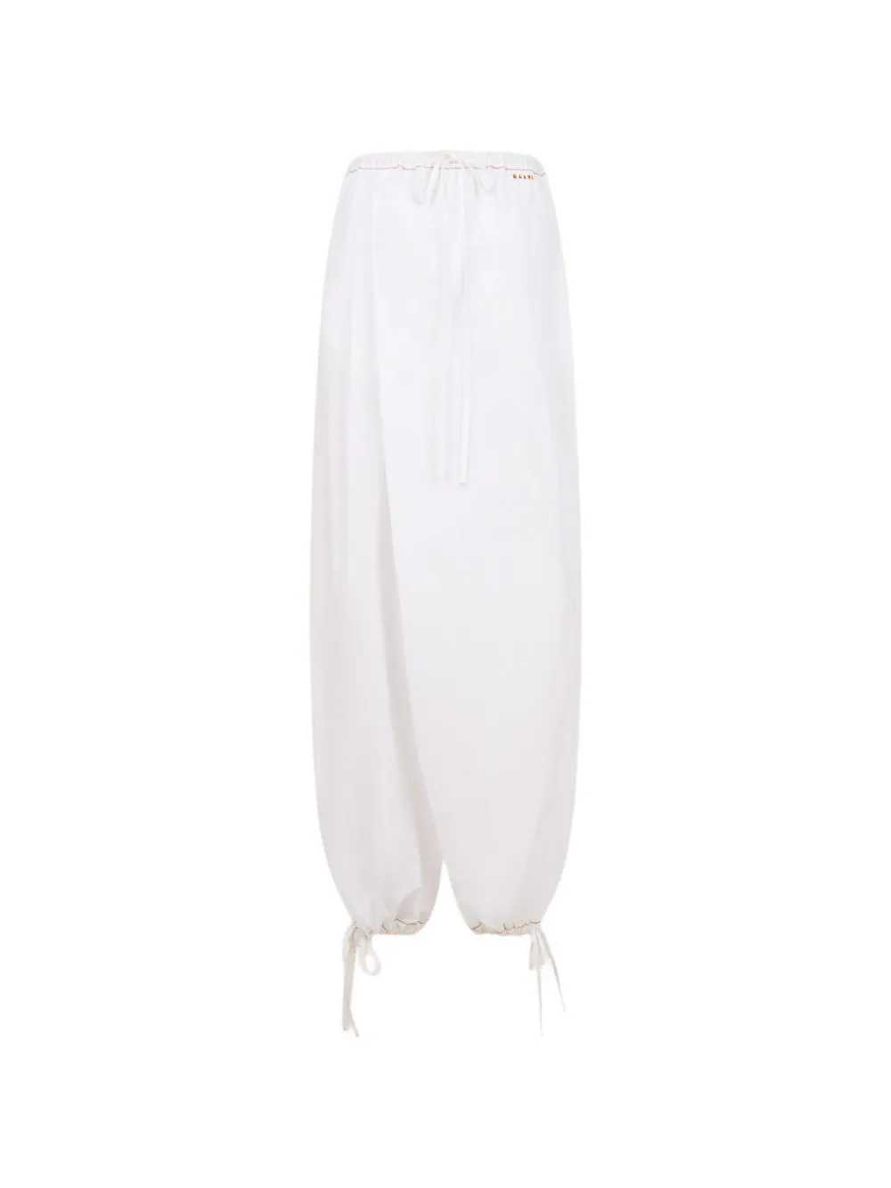 Marni Drapierte Wide-Leg-Hose - Weiß