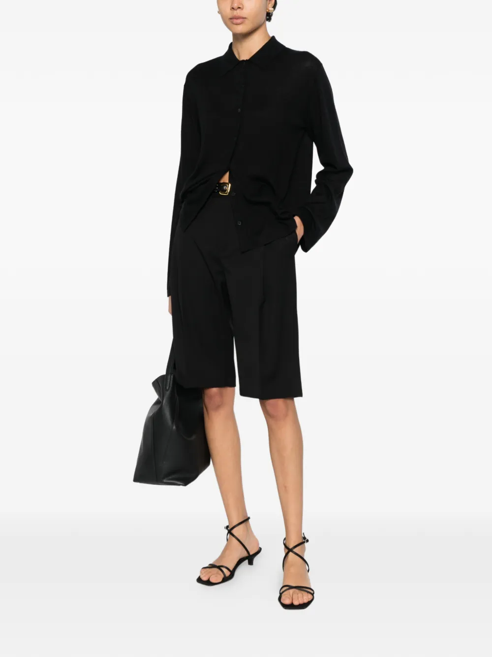 Soft Goat Featherlight Cardigan - Black 