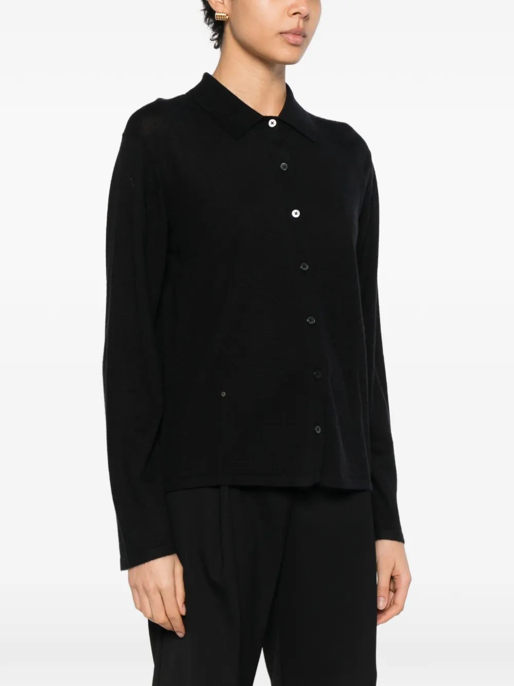  Soft Goat Featherlight Cardigan - Black 