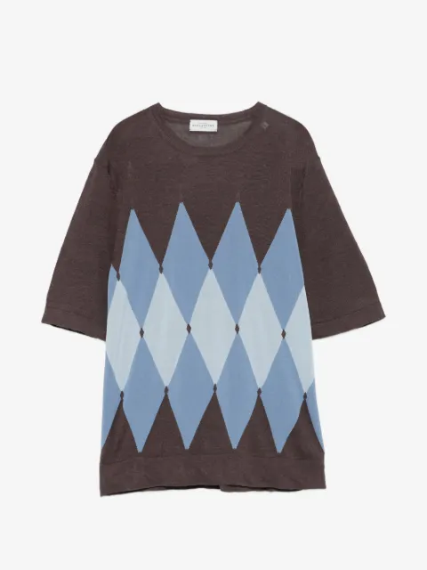 Ballantyne argyle-pattern short-sleeve T-shirt