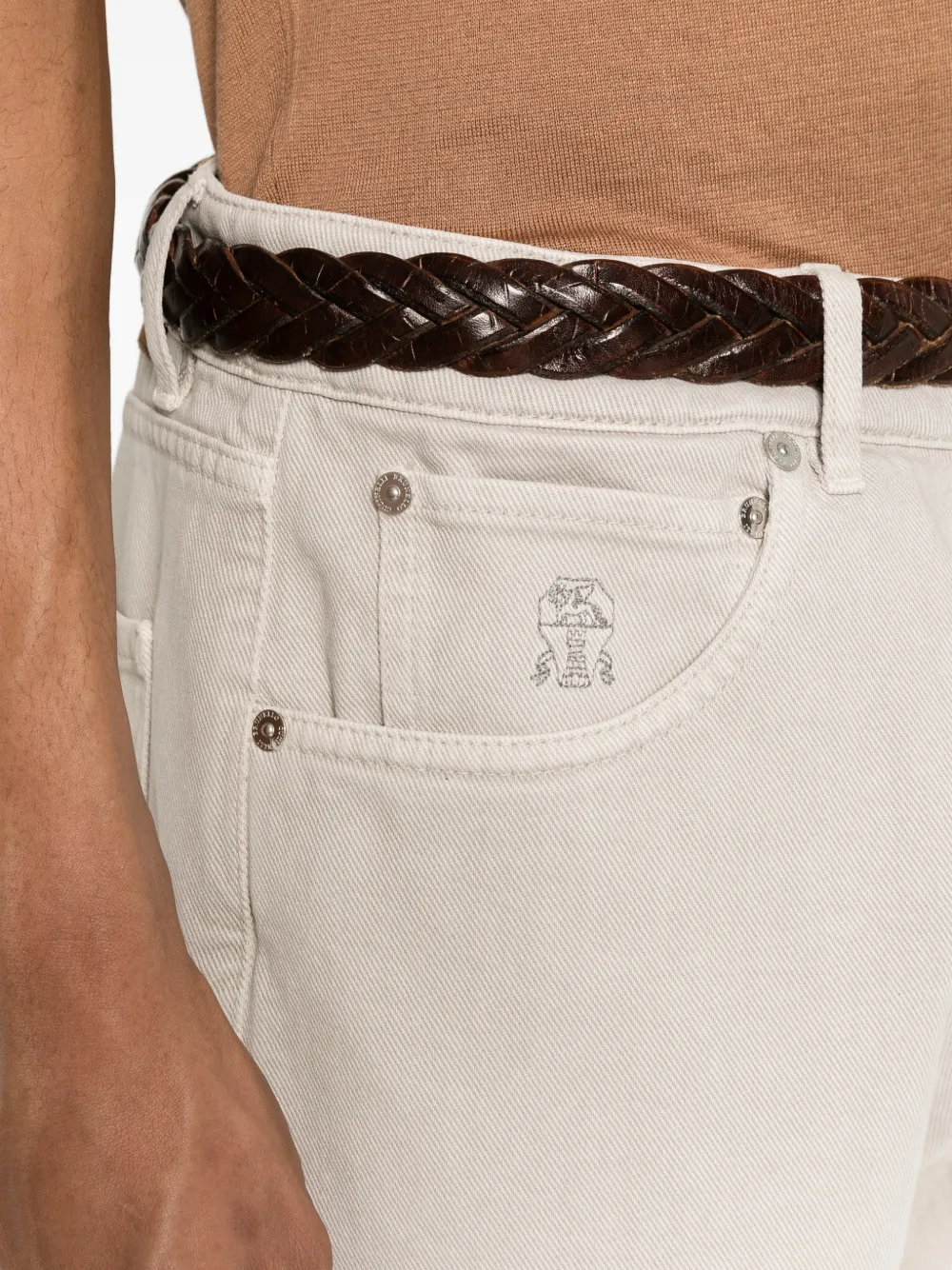 Brunello Cucinelli Jeans met rits Grijs