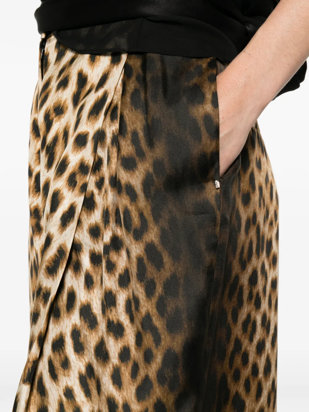 Sportmax Broek met luipaardprint Beige