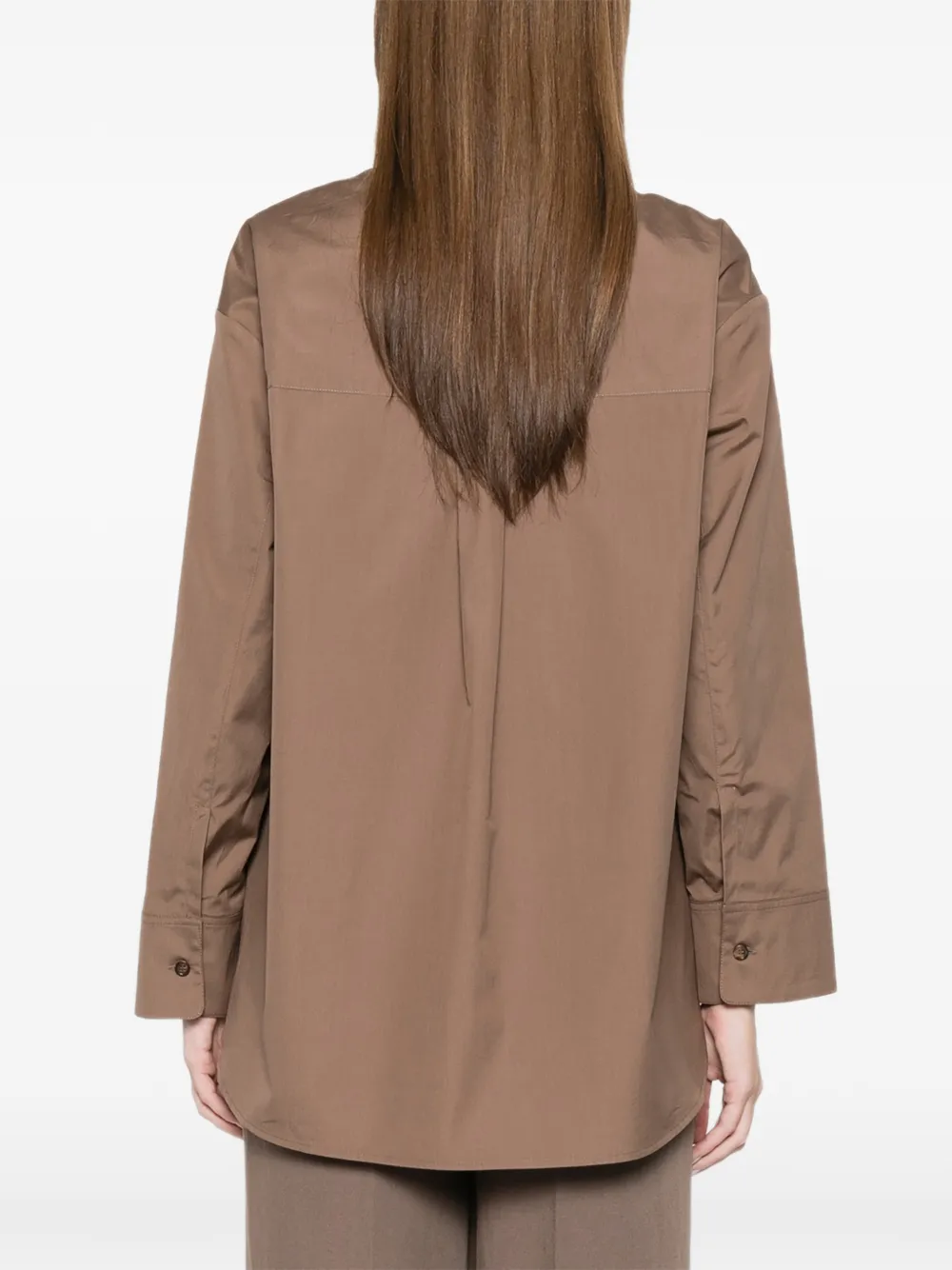 'S Max Mara Blouse met zak en trekkoord Bruin