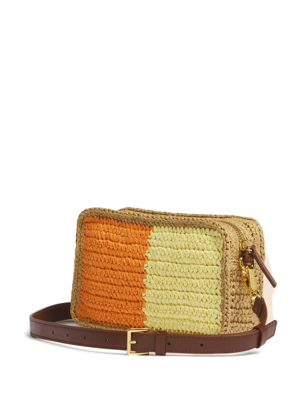  Marni Seaside Colour-block Camera Bag - Brown 