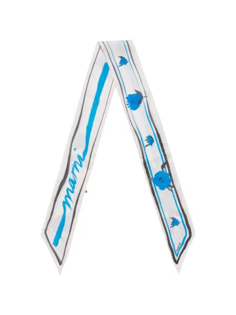 Marni floral striped silk bandeau