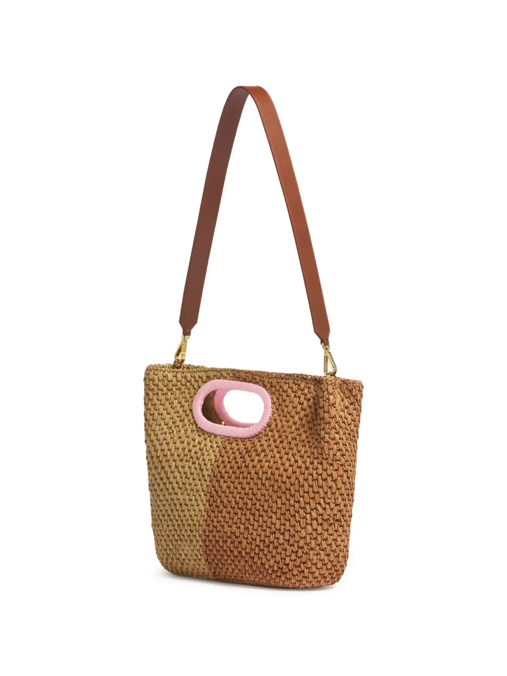 Marni Seaside raffia clutch Bruin