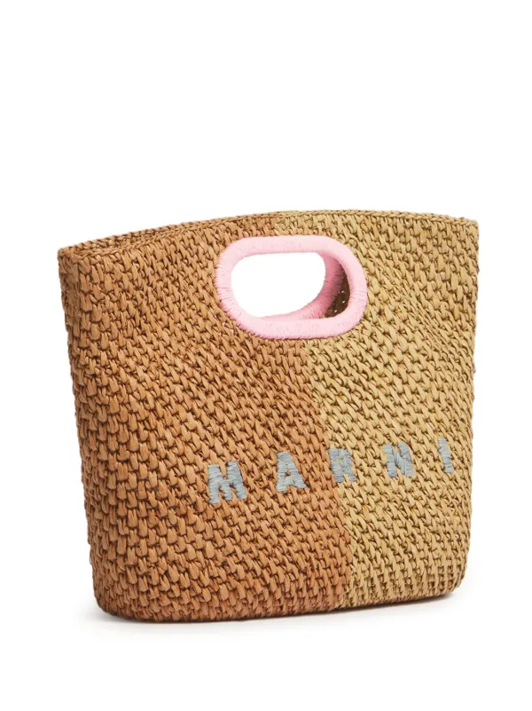 Marni Paper Raffia Seaside Clutch | Brown | FARFETCH