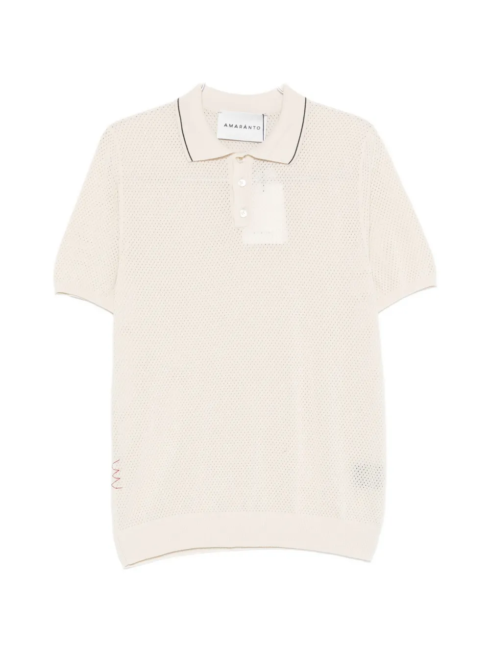 AMARANTO contrasting-trim polo shirt - Toni neutri
