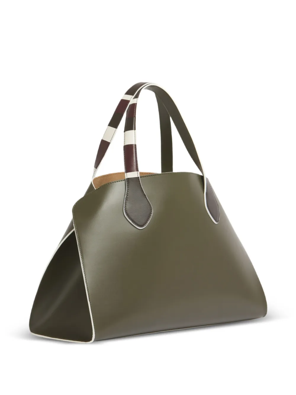 Marni Medium Overlap leren handtas Groen