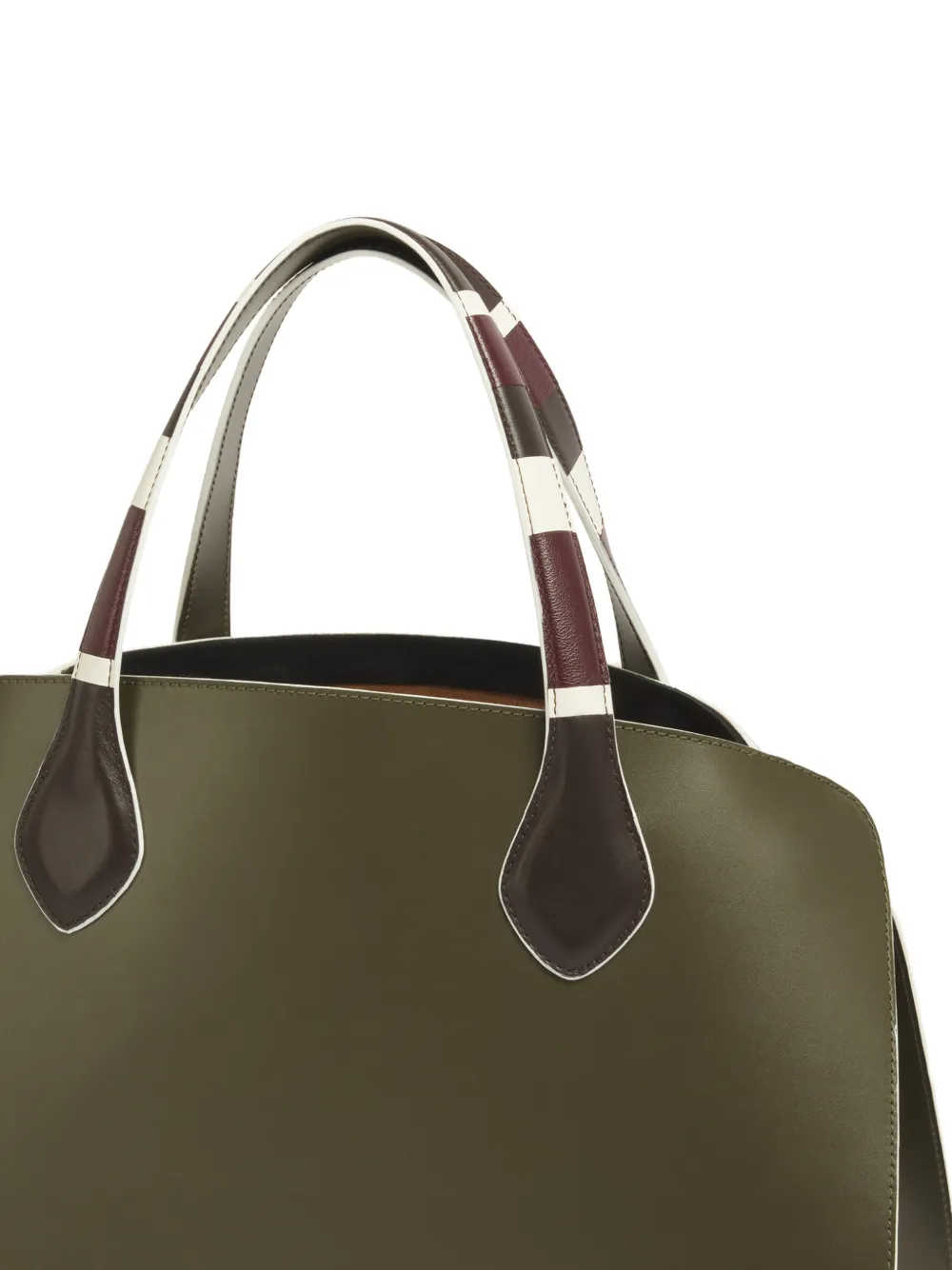 Marni Medium Overlap leren handtas Groen