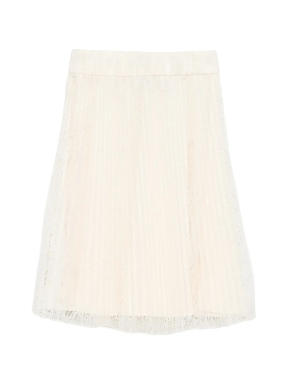 Alberta Ferretti Kids Plooirok Beige
