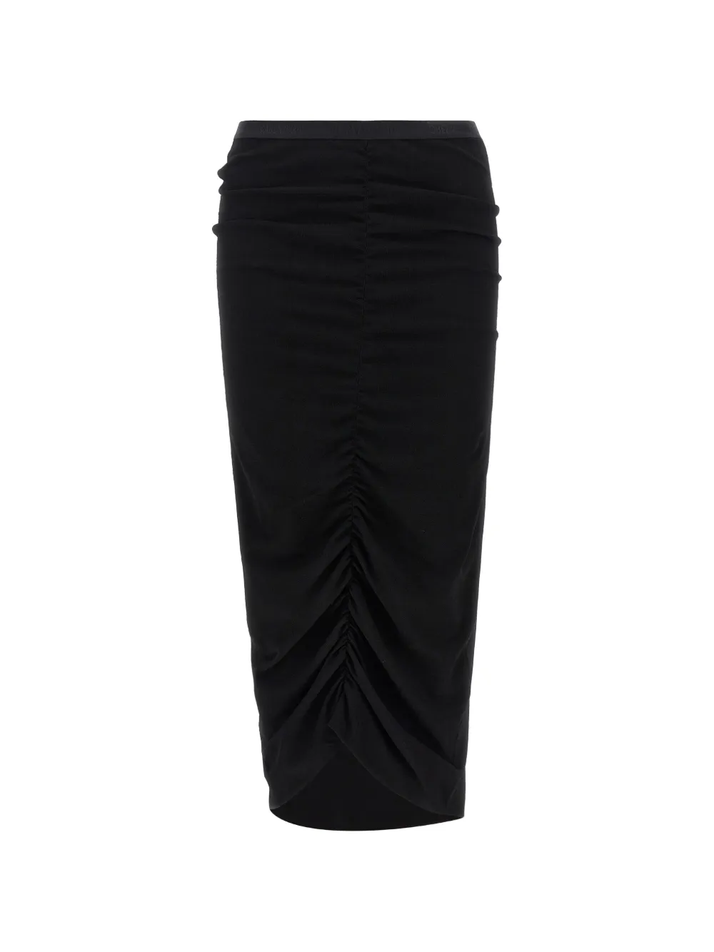 Valentino Garavani draped-asymmetrical midi skirt - Nero
