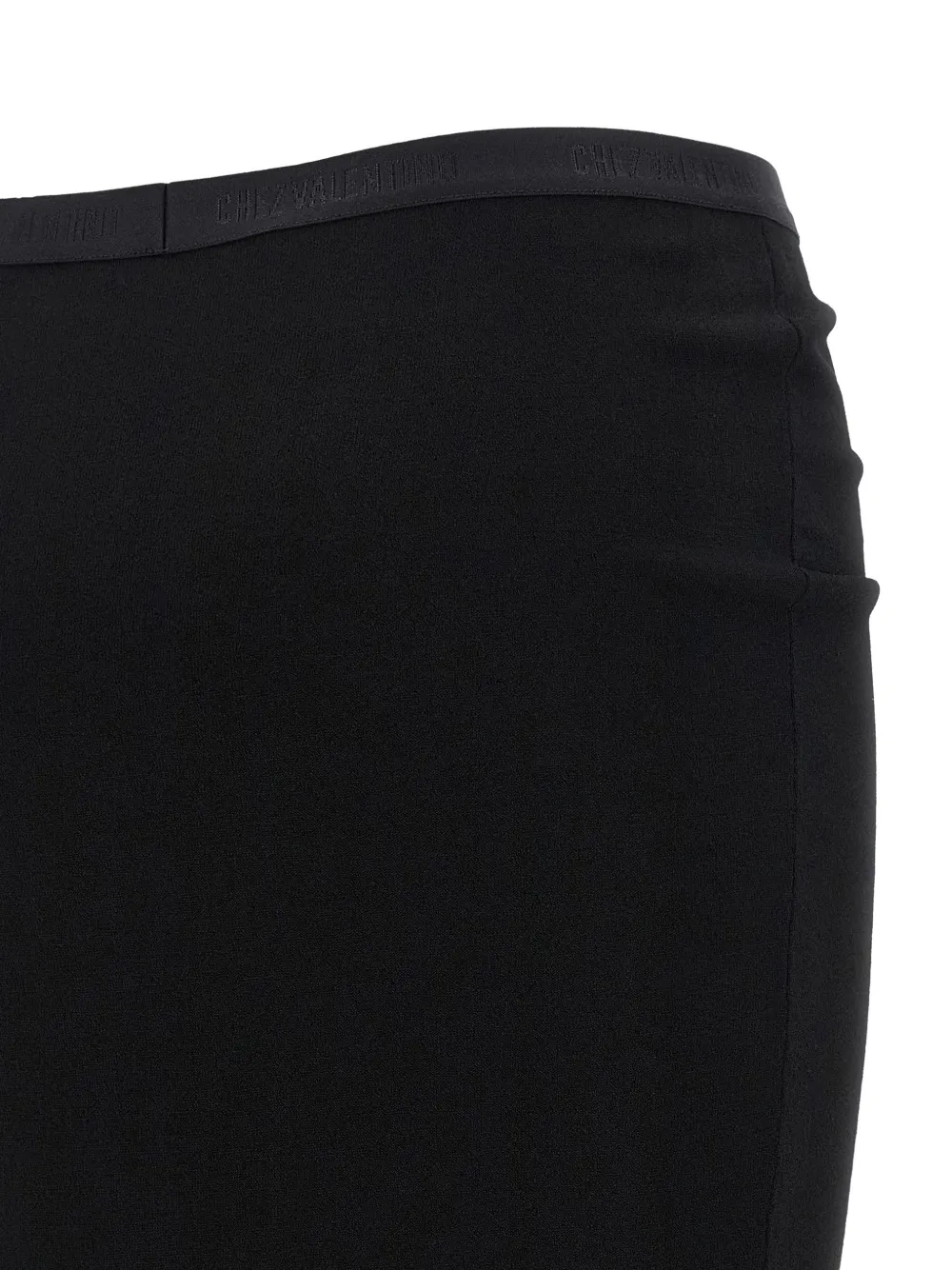 Valentino Garavani Midi-rok met logoband Zwart