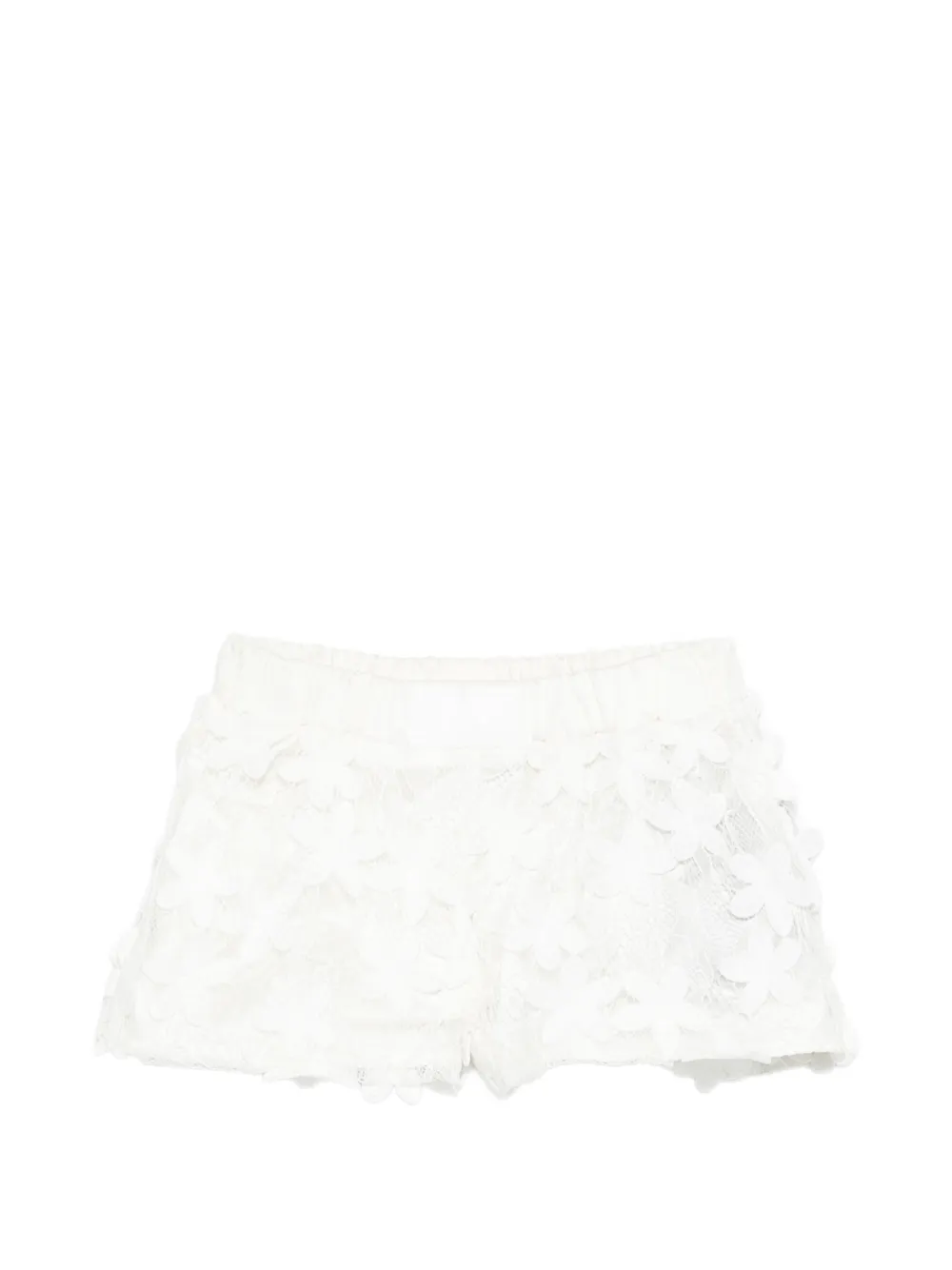 Balmain Kids floral-lace shorts - Neutrals
