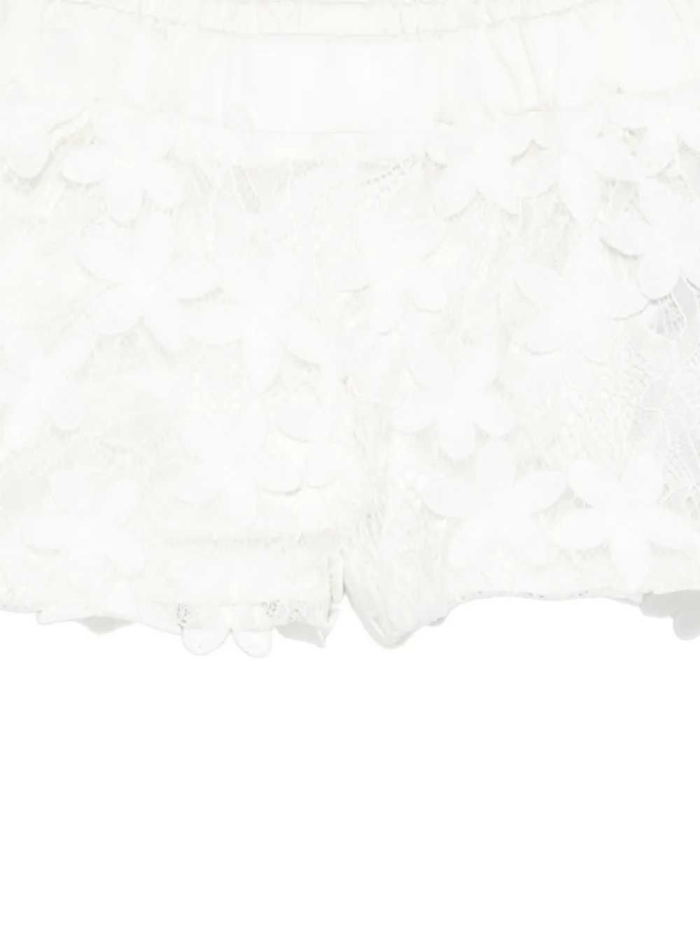 Balmain Kids Shorts met bloemenkant Beige