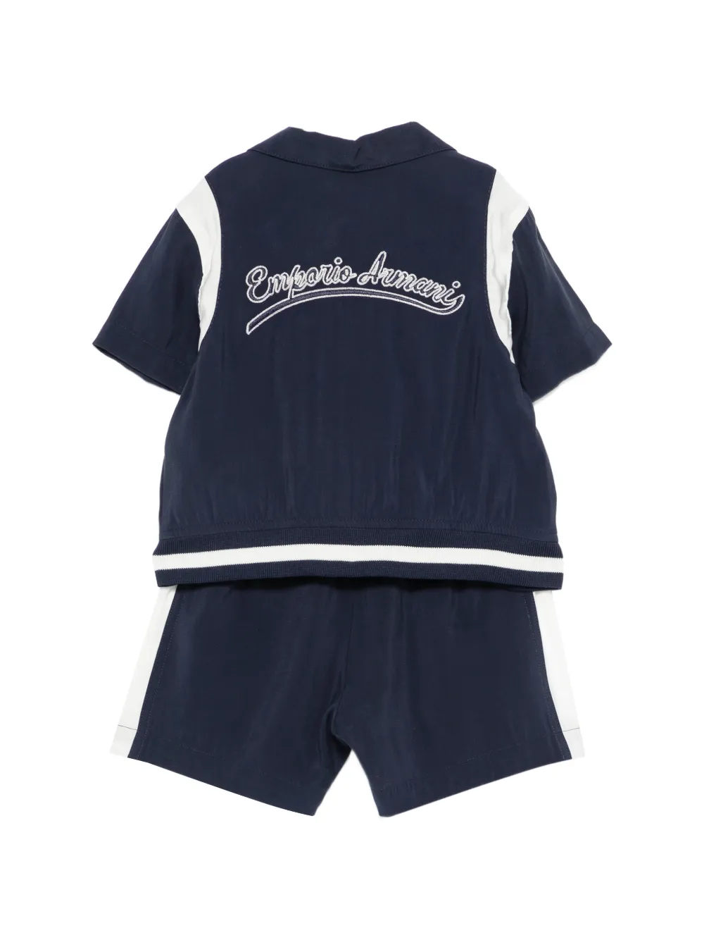 Emporio Armani Kids Shorts met geborduurd logo Blauw