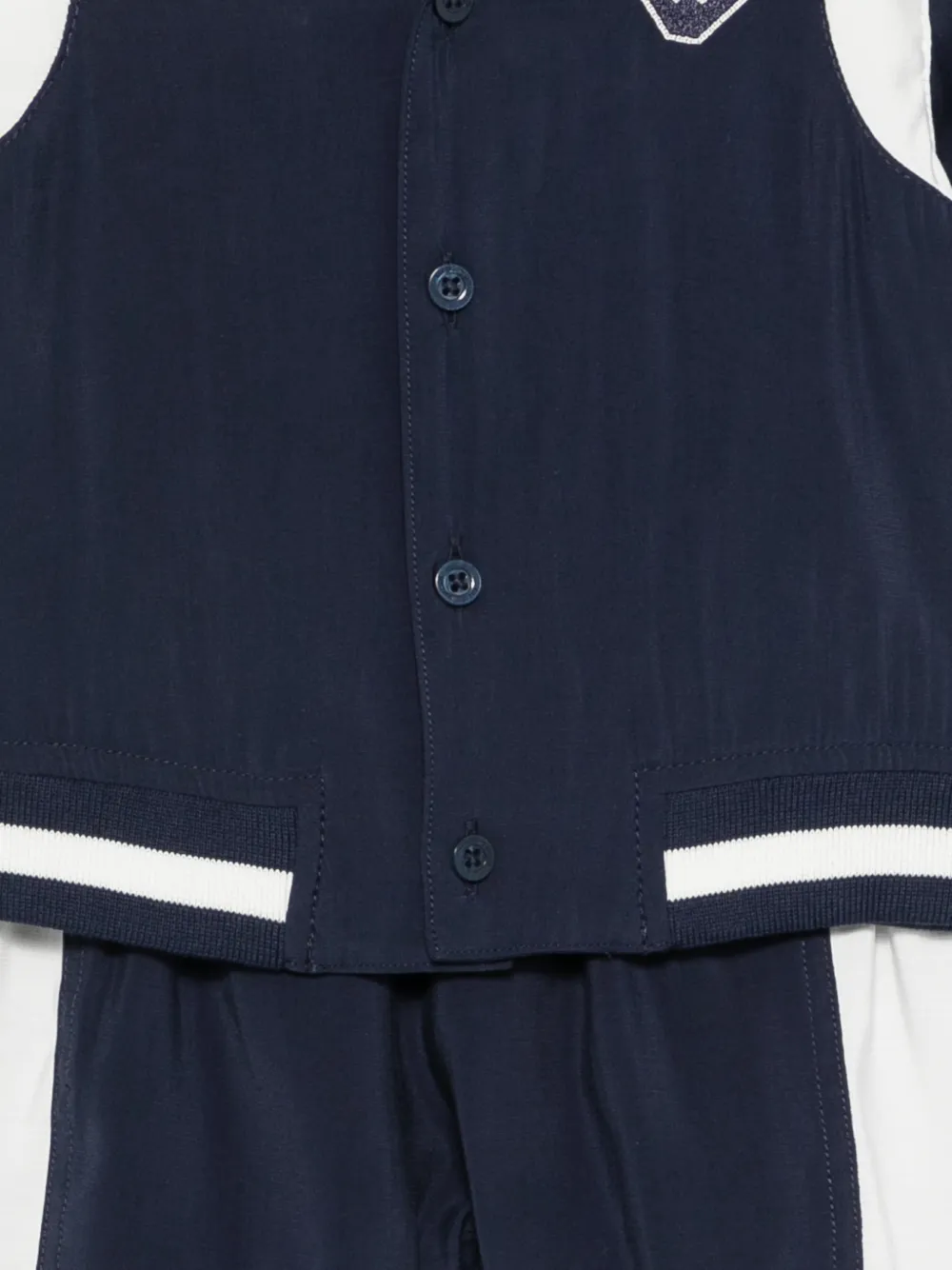 Emporio Armani Kids Shorts met geborduurd logo Blauw