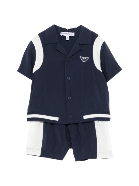 Emporio Armani Kids Shorts-Set mit Logo-Stickerei