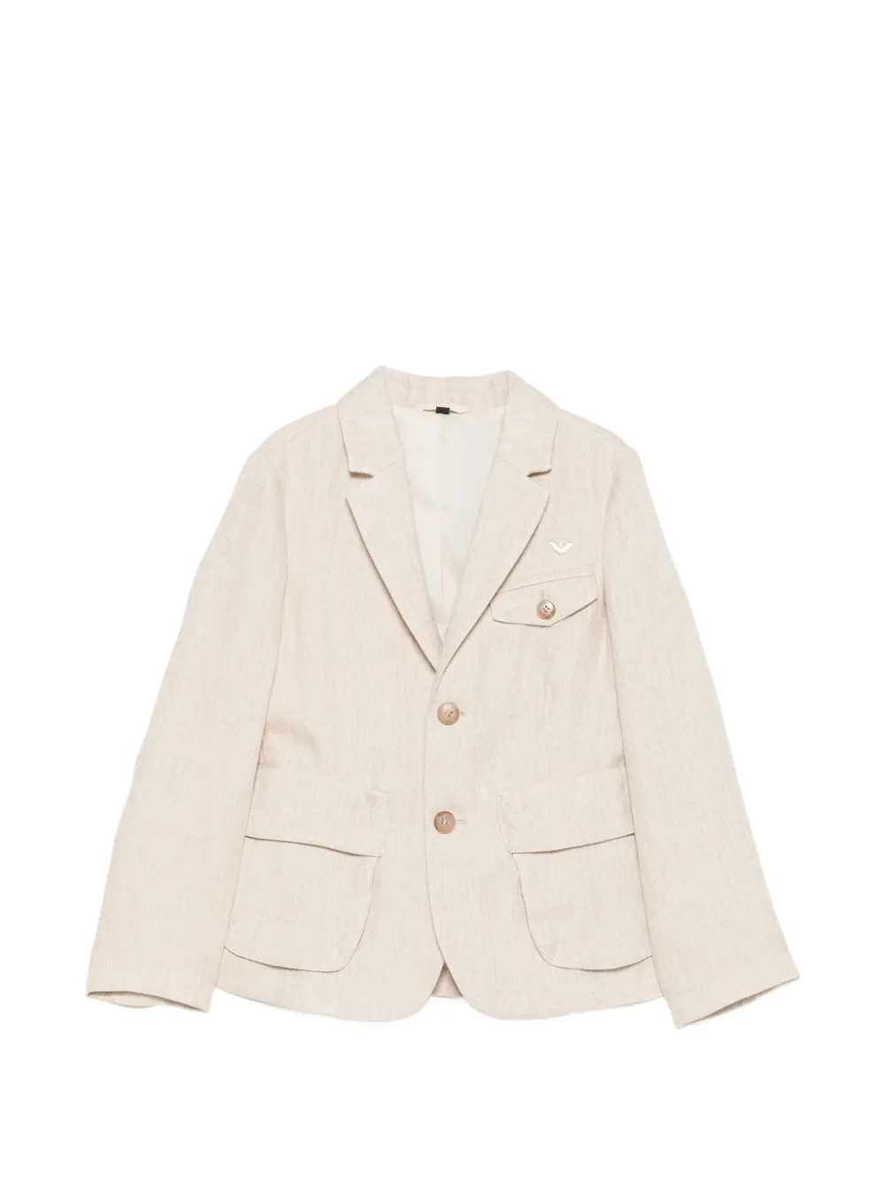 Emporio Armani Kids single-breasted blazer - Toni neutri