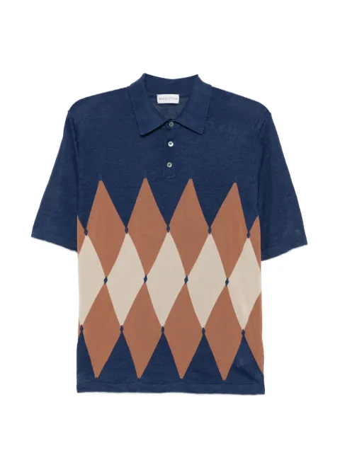 Ballantyne argyle-pattern polo shirt