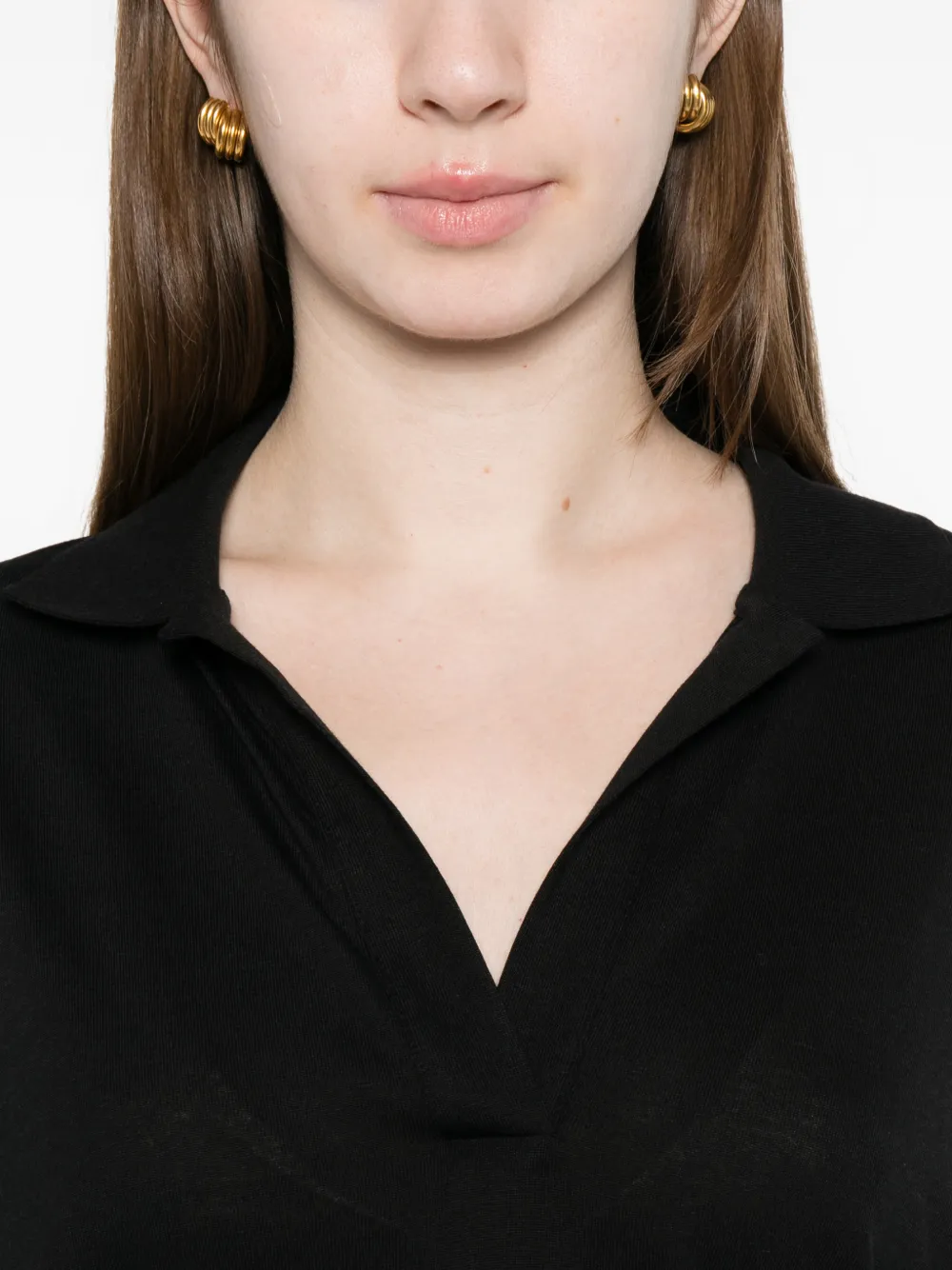 Herno T-shirt met V-hals Zwart