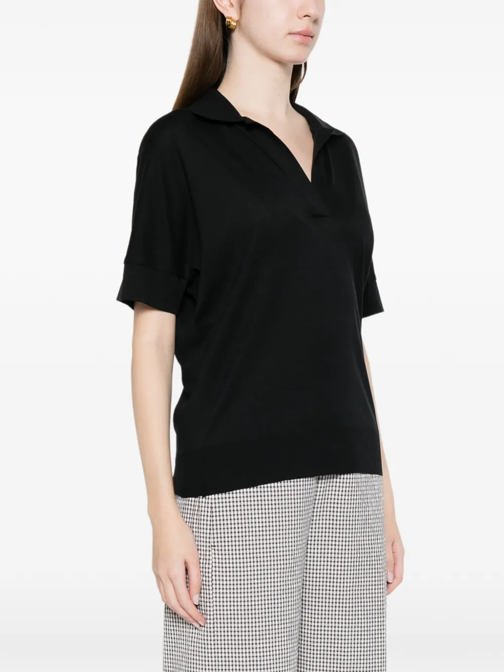 Herno T-shirt met V-hals Zwart
