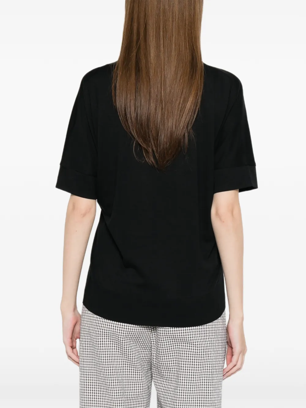 Herno T-shirt met V-hals Zwart