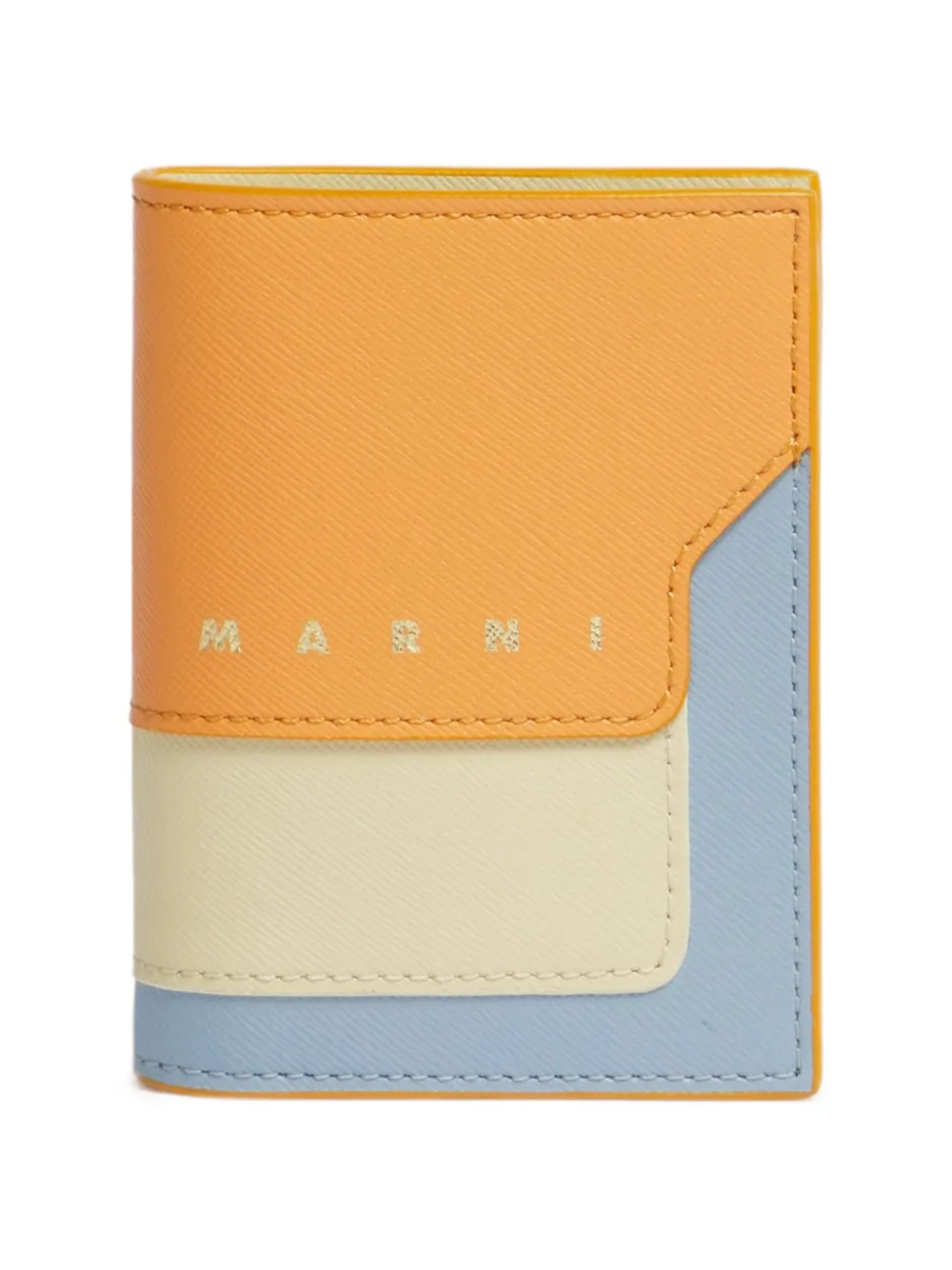 Marni Portafoglio bi-fold con design color-block - Arancione