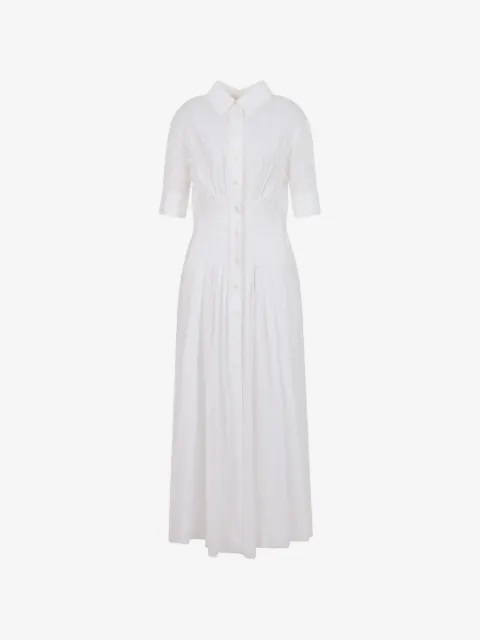 Marni poplin shirt dress with gathering