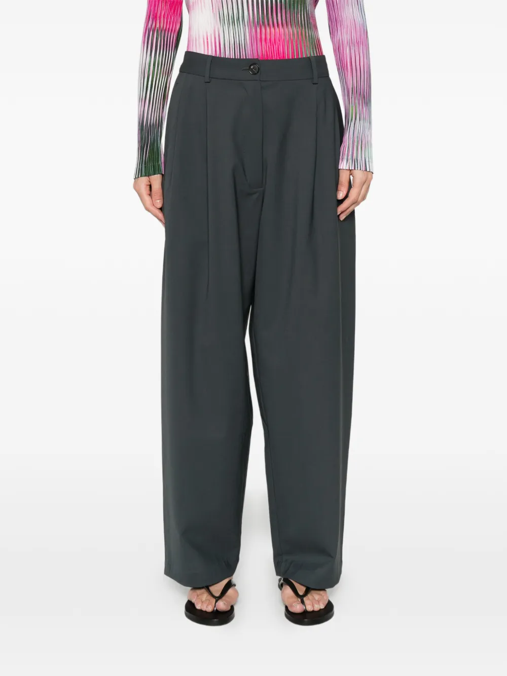  Cordera Pleated Trousers - Grey 