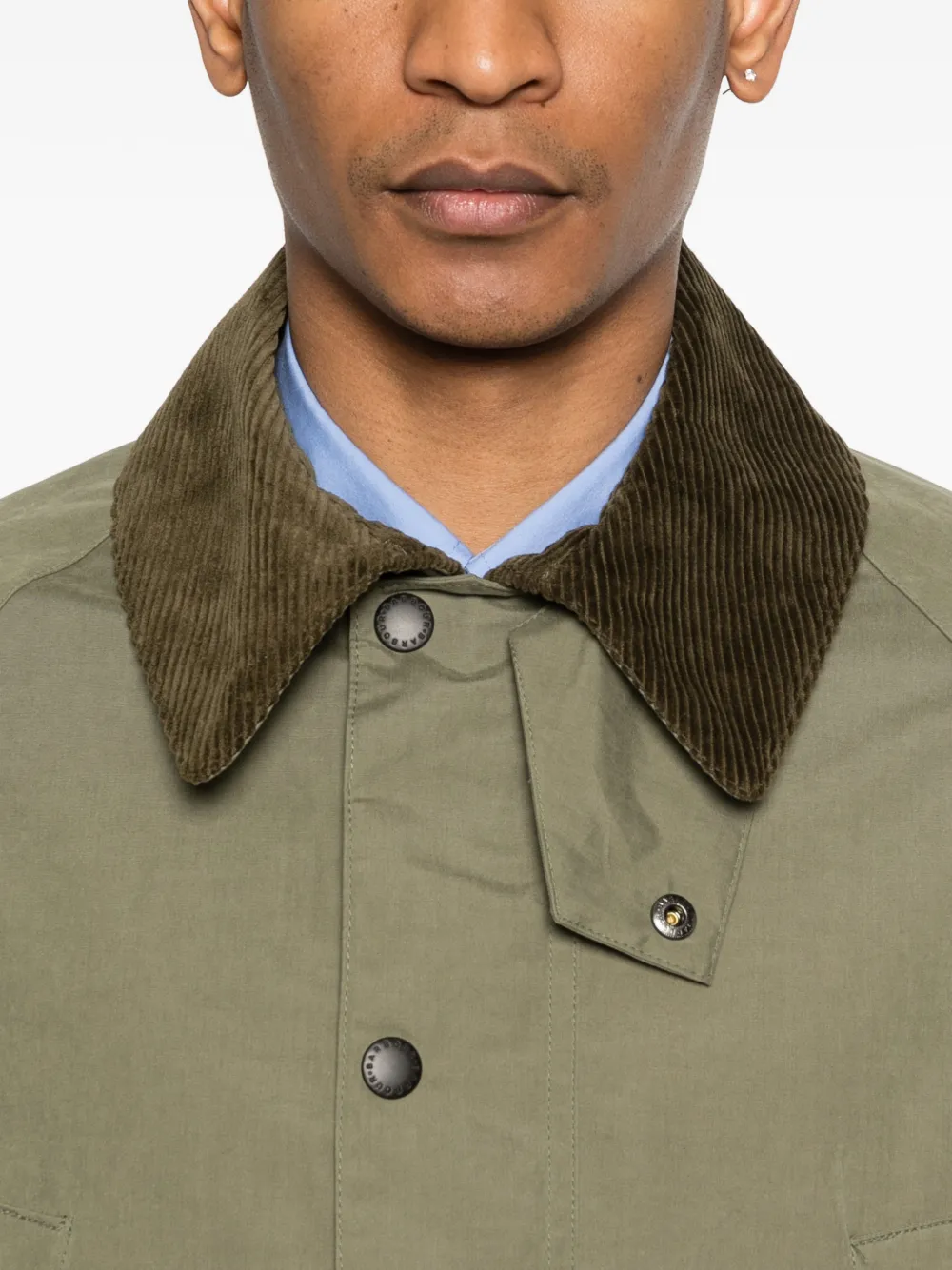 Barbour Jack met ribfluwelen kraag Groen