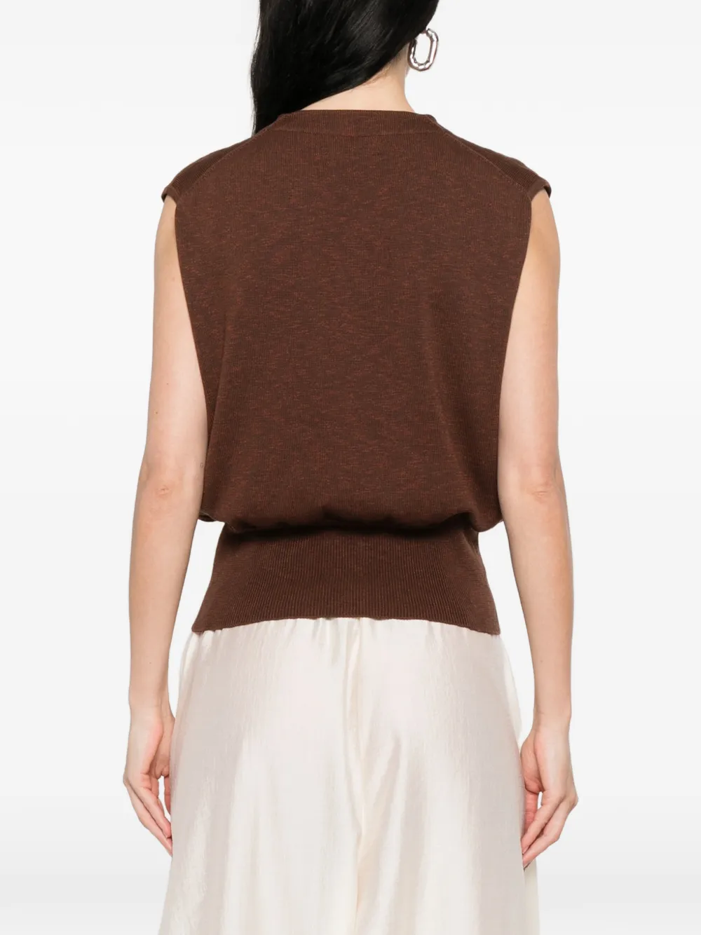 Cordera Button-down gilet Bruin