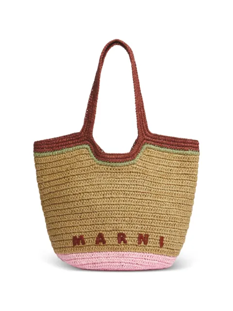 Marni Seaside woven-design tote bag