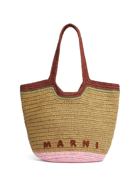Marni paper raffia seaside bag
