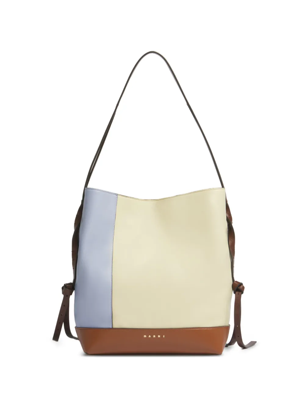 Marni small Pod 2.0 leather tote bag - Toni neutri