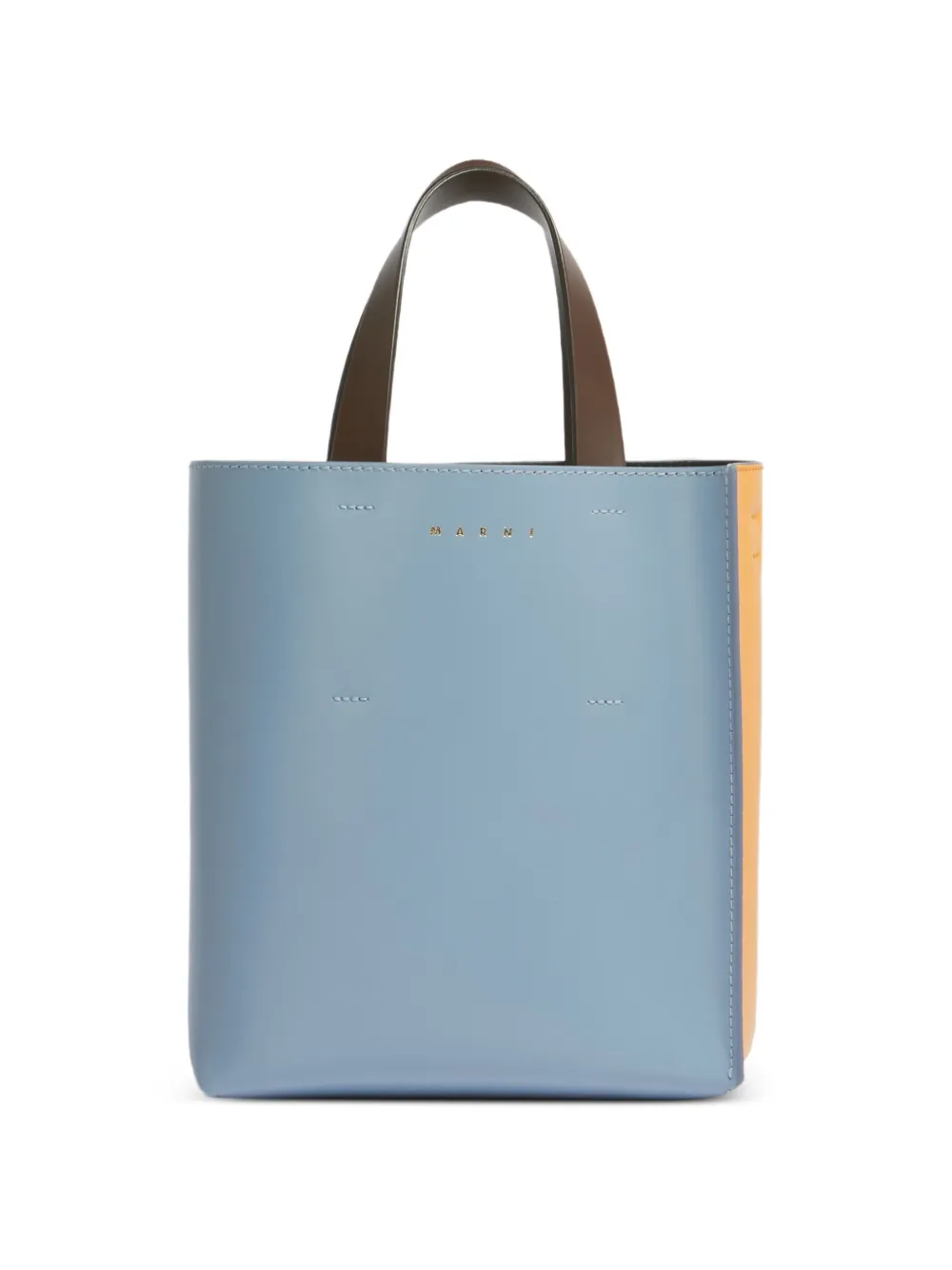 Marni Museo colour-block leather tote bag - Blu