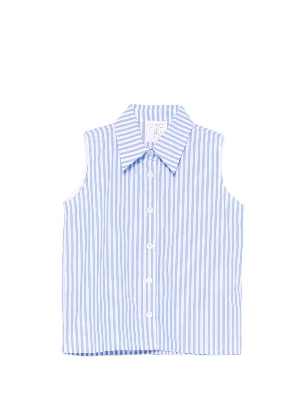 Stella Jean Kids striped sleeveless shirt - Blau
