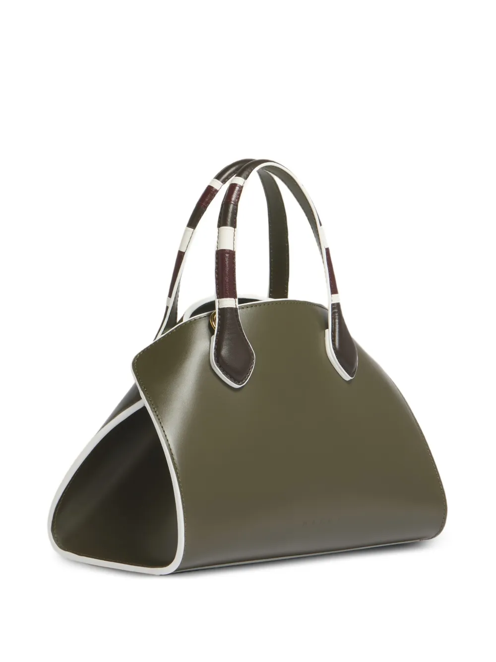 Marni Kleine Overlap leren handtas Groen