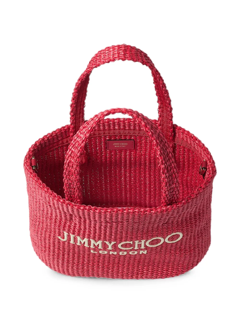 Jimmy Choo Beach East-West mini-tas met handgreep Rood