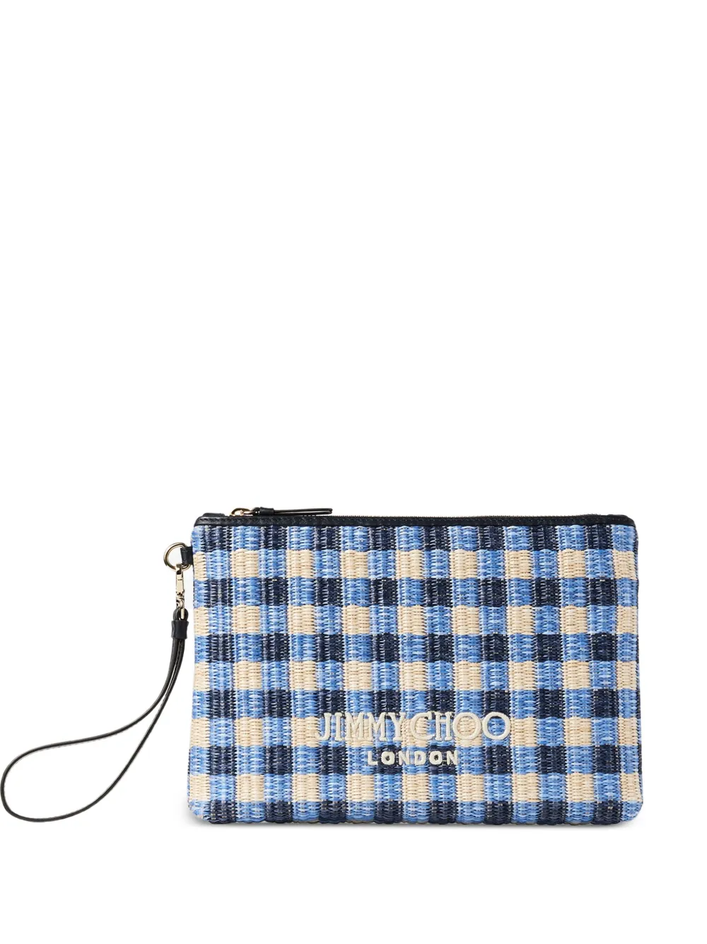 Jimmy Choo zipped flat pouch - Blu
