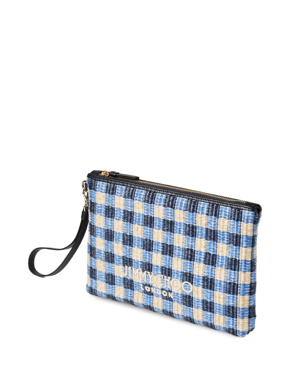  Jimmy Choo Zipped Flat Pouch - Blue 