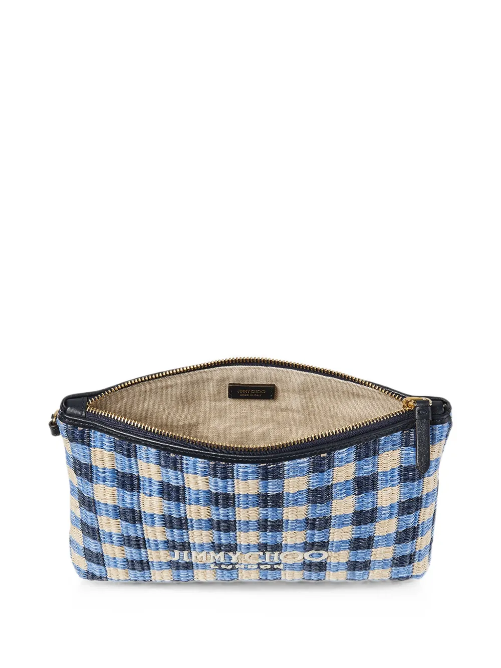 Jimmy Choo Platte buidel met rits Blauw
