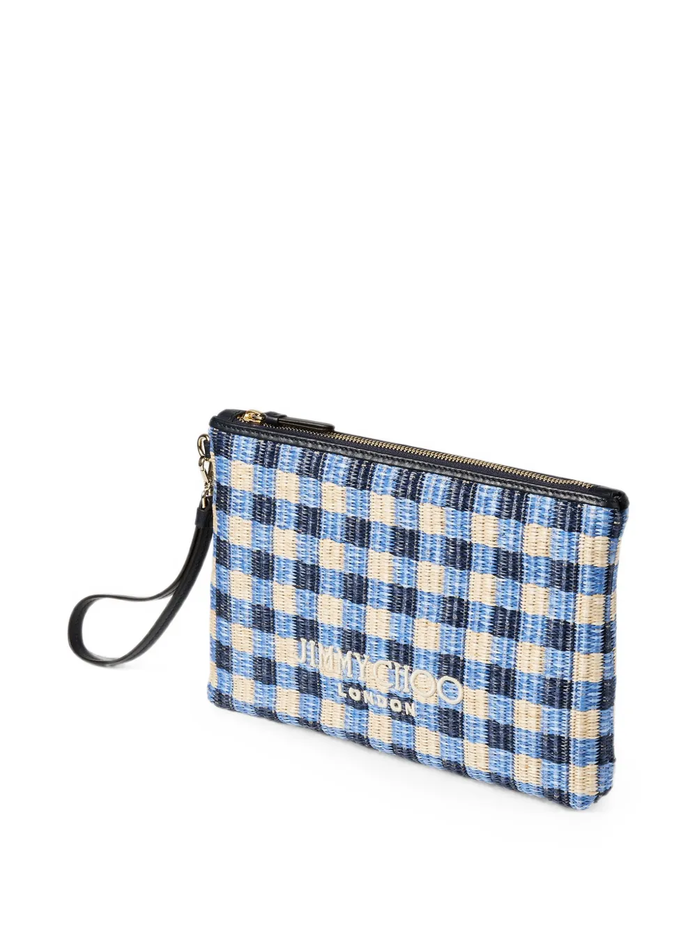 Jimmy Choo Platte buidel met rits Blauw