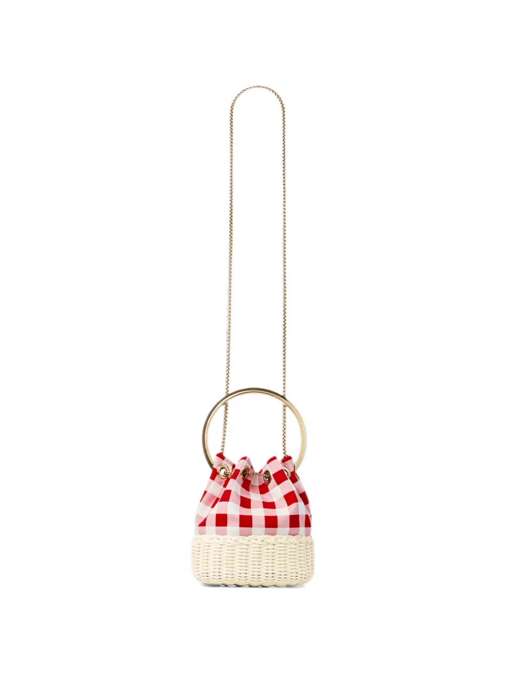 Jimmy Choo Bon geruite schoudertas Beige