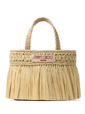 Jimmy Choo East-West Raffia Beach Tote Bag | Neutrals | FARFETCH