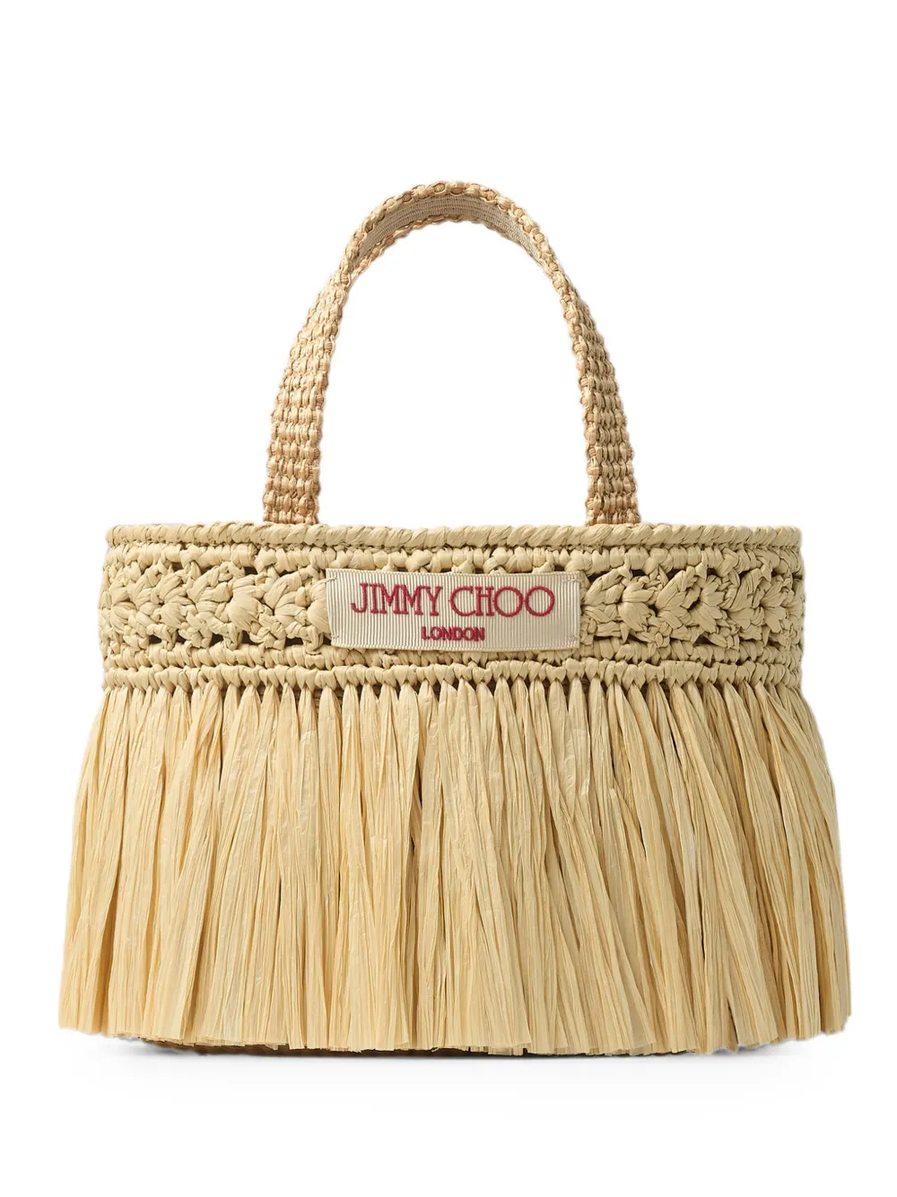 Jimmy Choo fringed beach tote bag - Neutrals